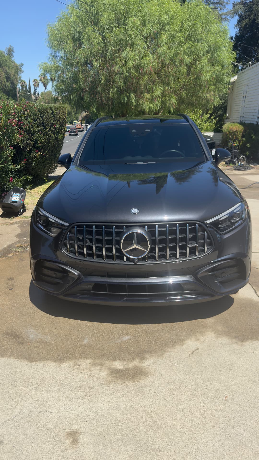 Black Mercedes-AMG SUV with a glossy finish