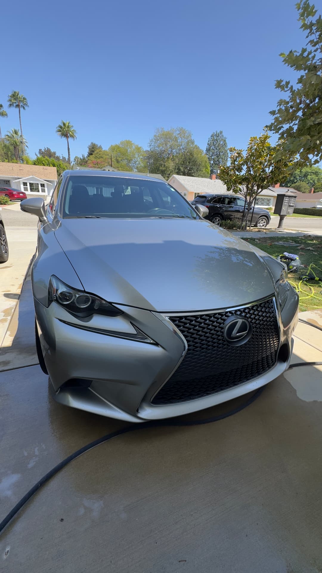 Silver Lexus IS F Sport with a clean front end